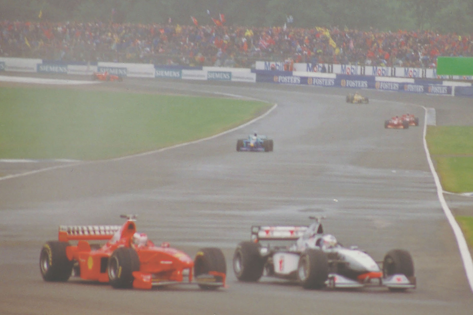 David Coulthard und Michael Schumacher beim GP von England 1998